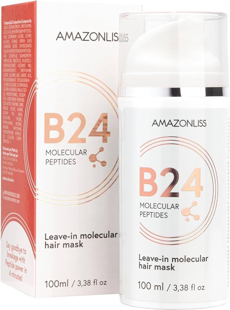 B24 Molecular Peptides Leave-In Repair Hair Mask Treatment Dry or Damaged Hair 3.38 fl oz - 4 Min... | Amazon (US)