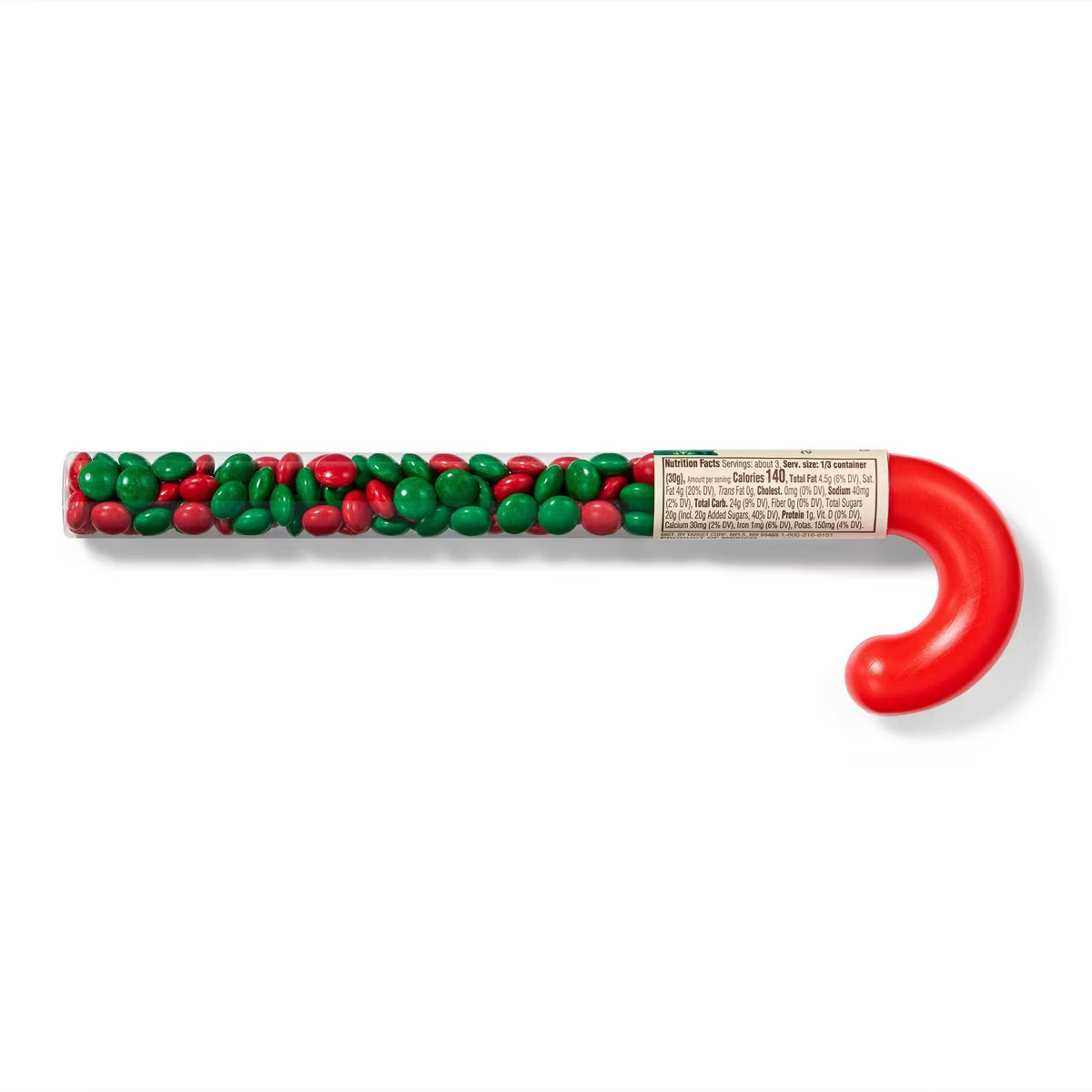 Christmas Chocolate Gems Filled Candy Cane - 3oz - Favorite Day™ | Target