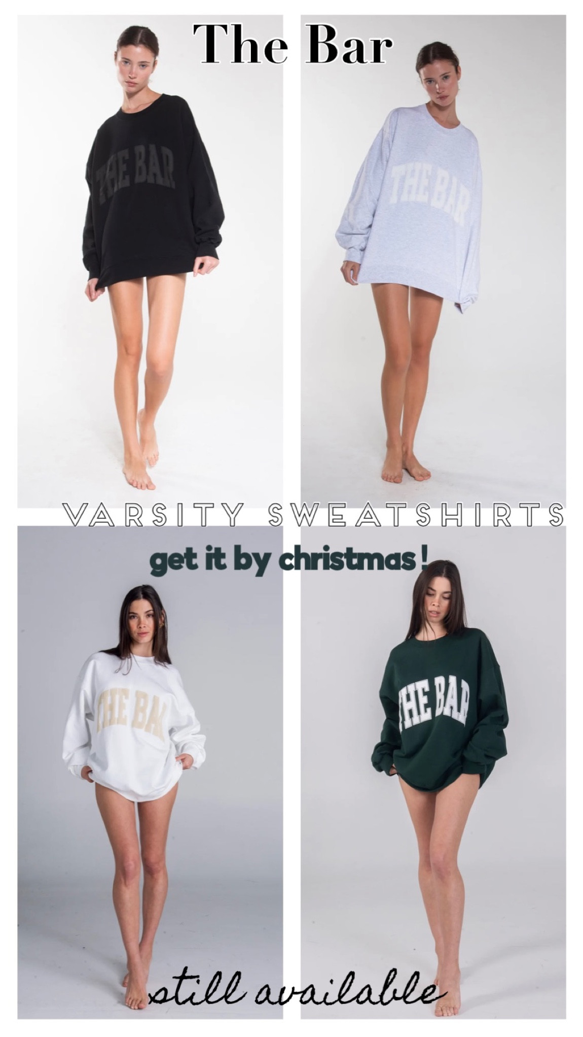The Bar varsity sweatshirts still available and shipping in time for Christmas! 

Hurry they won’t last!!! 

#thebar #thebarvarsitysweatshirt #sweatshirt #trendalert



#LTKFind #LTKHoliday #LTKGiftGuide