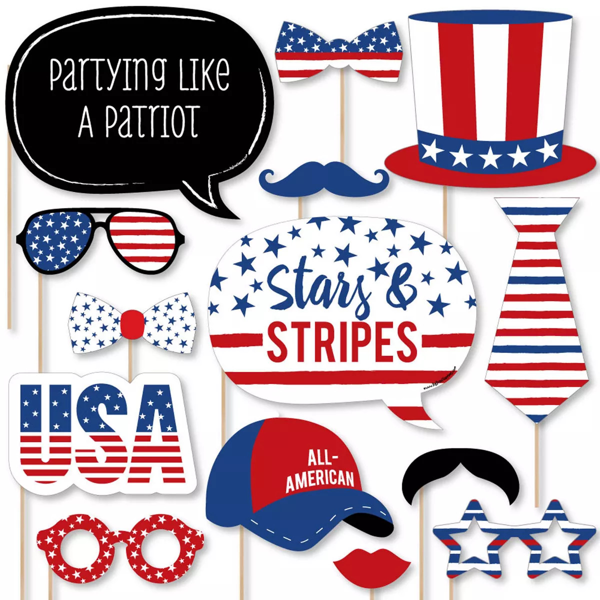 Big Dot of Happiness Stars & Stripes - Memorial Day, 4th of July and Labor Day USA Patriotic Part... | Target