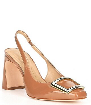 Antonio Melani Elisa Ornament Buckle Detail Patent Leather Slingback Dress Pumps | Dillard's | Dillard's