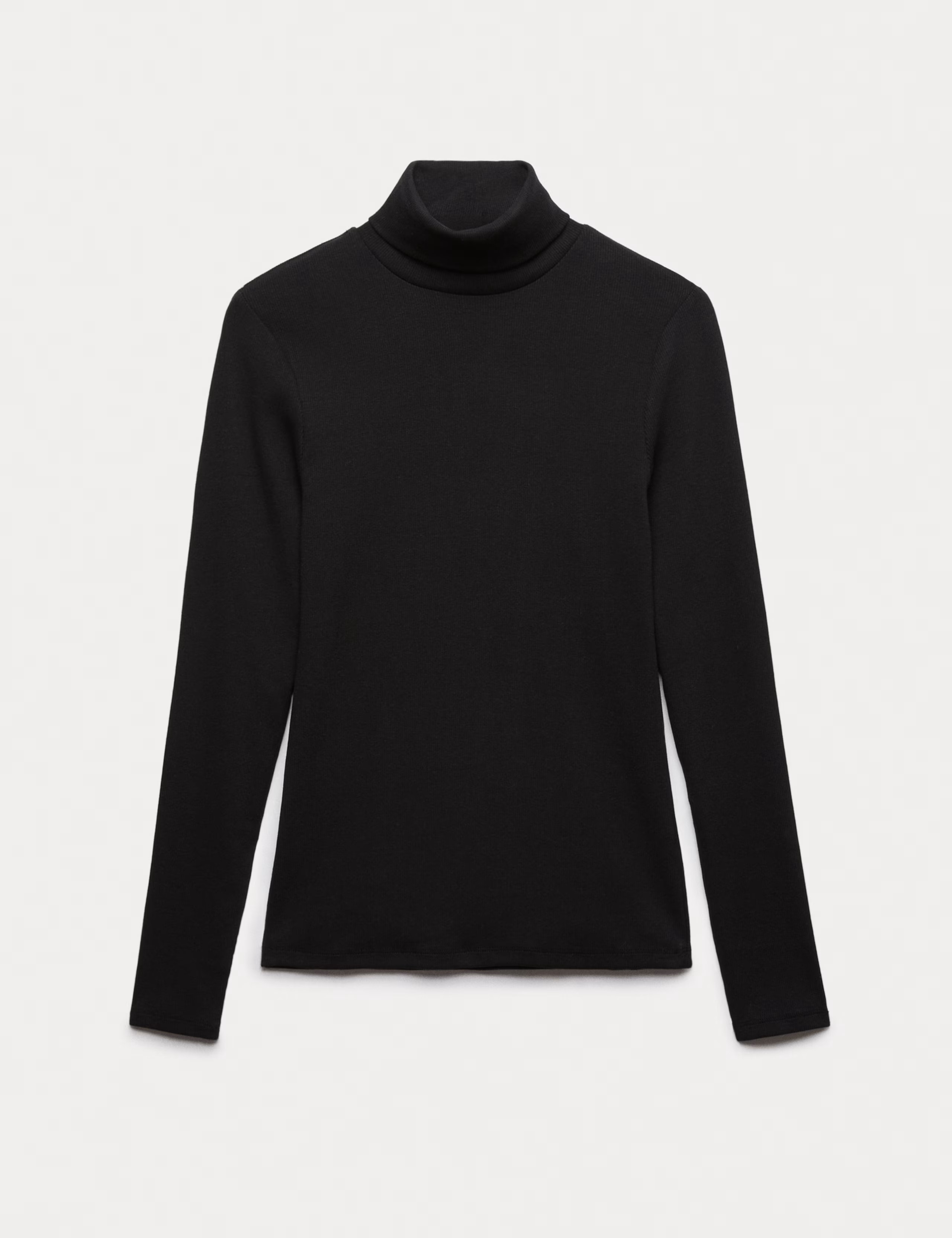 Cotton Rich Ribbed Funnel Neck Top | Marks & Spencer (UK)