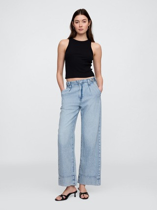 High Rise SuperLight Wide-Leg Jeans | Gap Factory