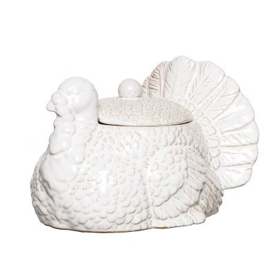 C&F Home White Turkey Decorative Thanksgiving Small Stoneware Cookie Jar | Target