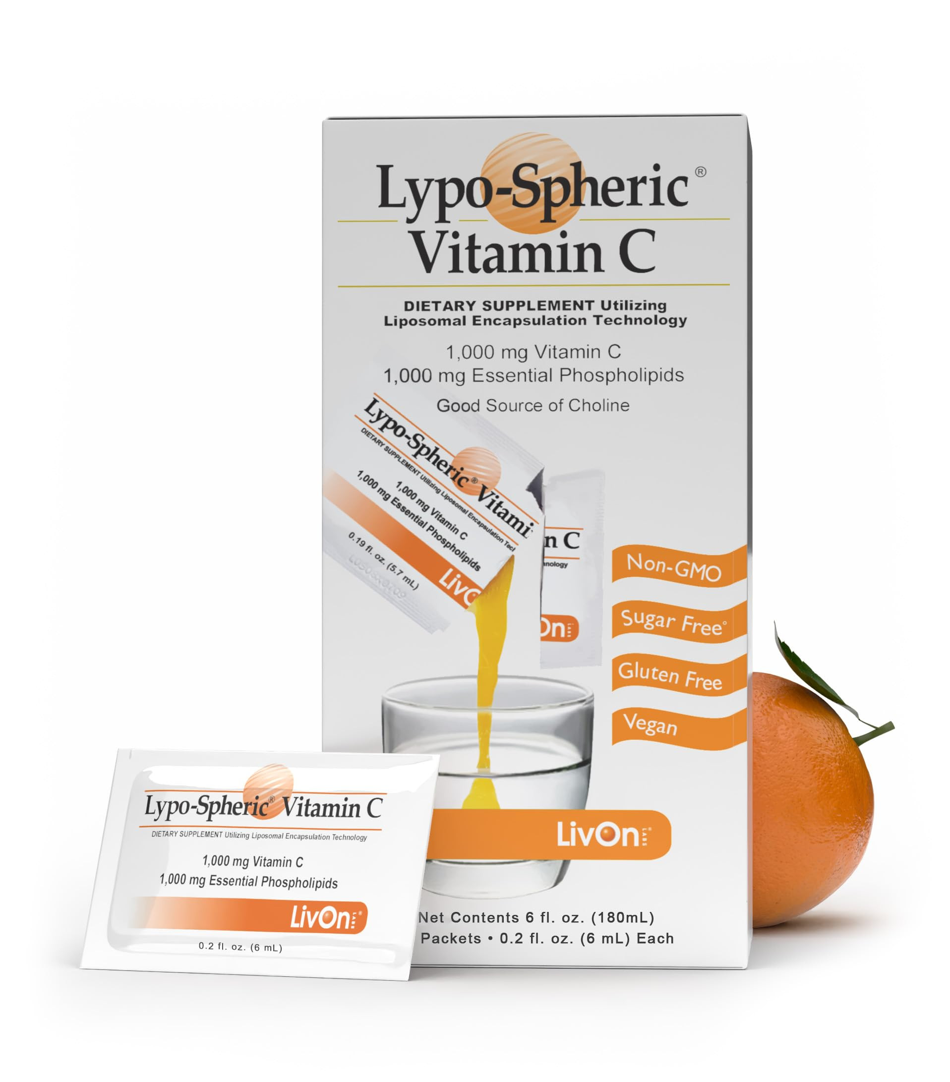 LivOn Laboratories Lypo–Spheric Liposomal Vitamin C 1000mg - No Sugar, Immune Support, Plant Ba... | Amazon (US)