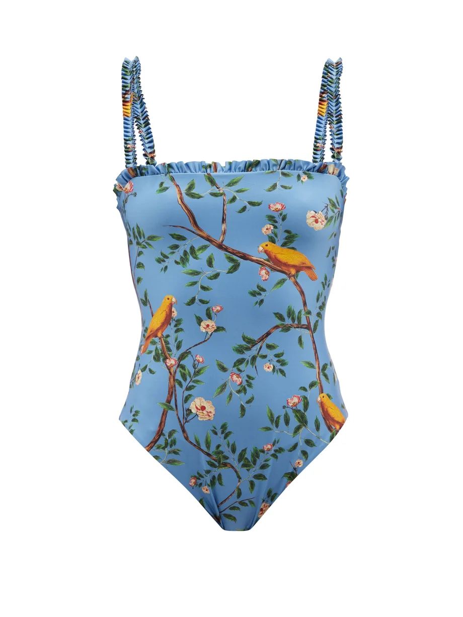 Limon square-neck parrot-print swimsuit | Agua by Agua Bendita | Matches (US)