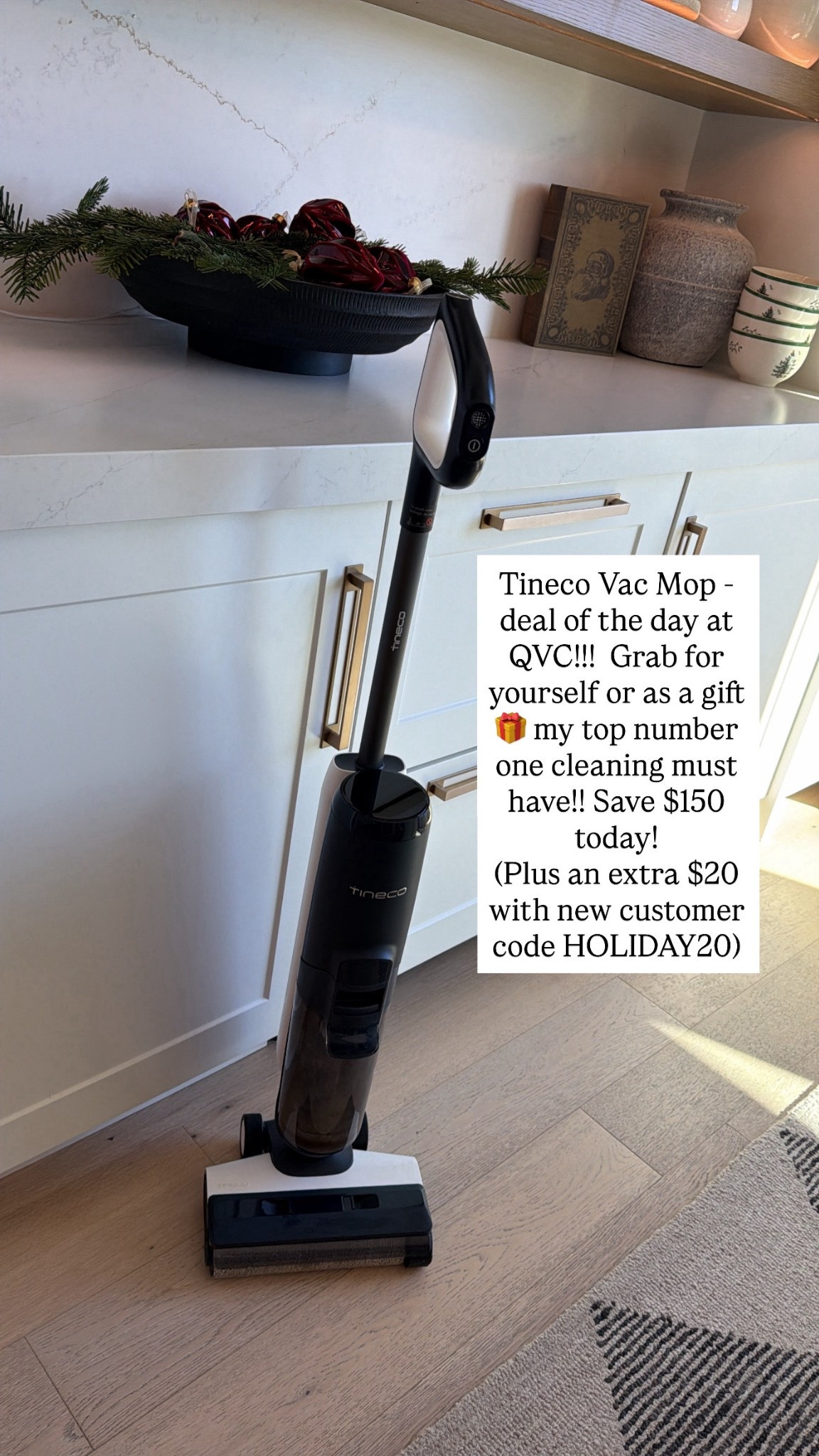 My tineco vac mop is the qvc deal of the day!! Save $150 + an extra $20 off for new customers with code HOLIDAY20 !!!! @qvc #loveqvc #ad 

#LTKHoliday #LTKHome #LTKGiftGuide