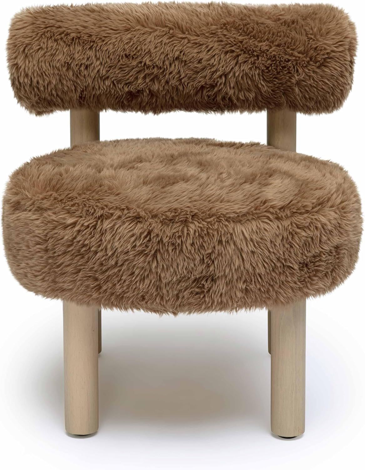 Tov Furniture Carmel Dark Taupe Vegan Shearling Accent Chair | Amazon (US)