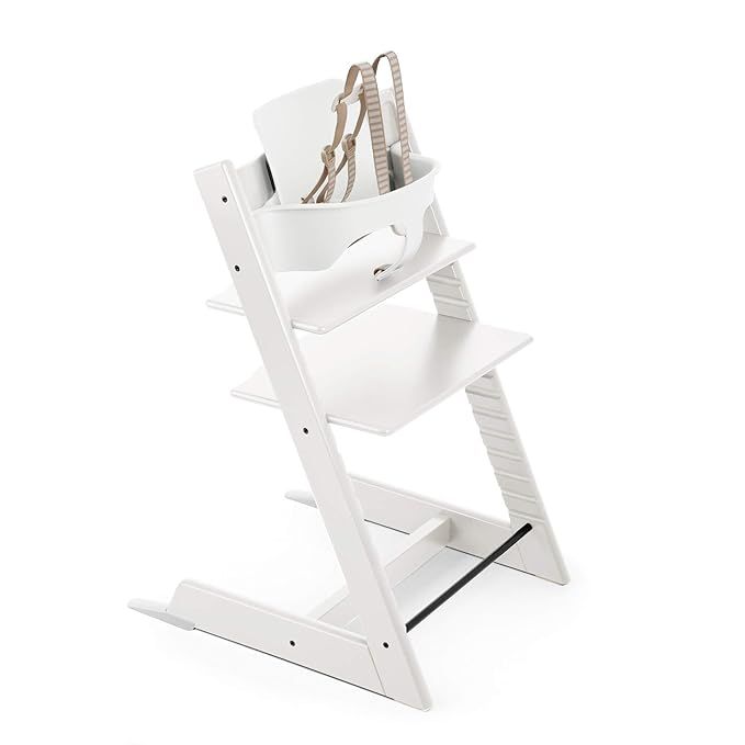 Amazon.com : Tripp Trapp High Chair from Stokke, White - Adjustable, Convertible Chair for Childr... | Amazon (US)