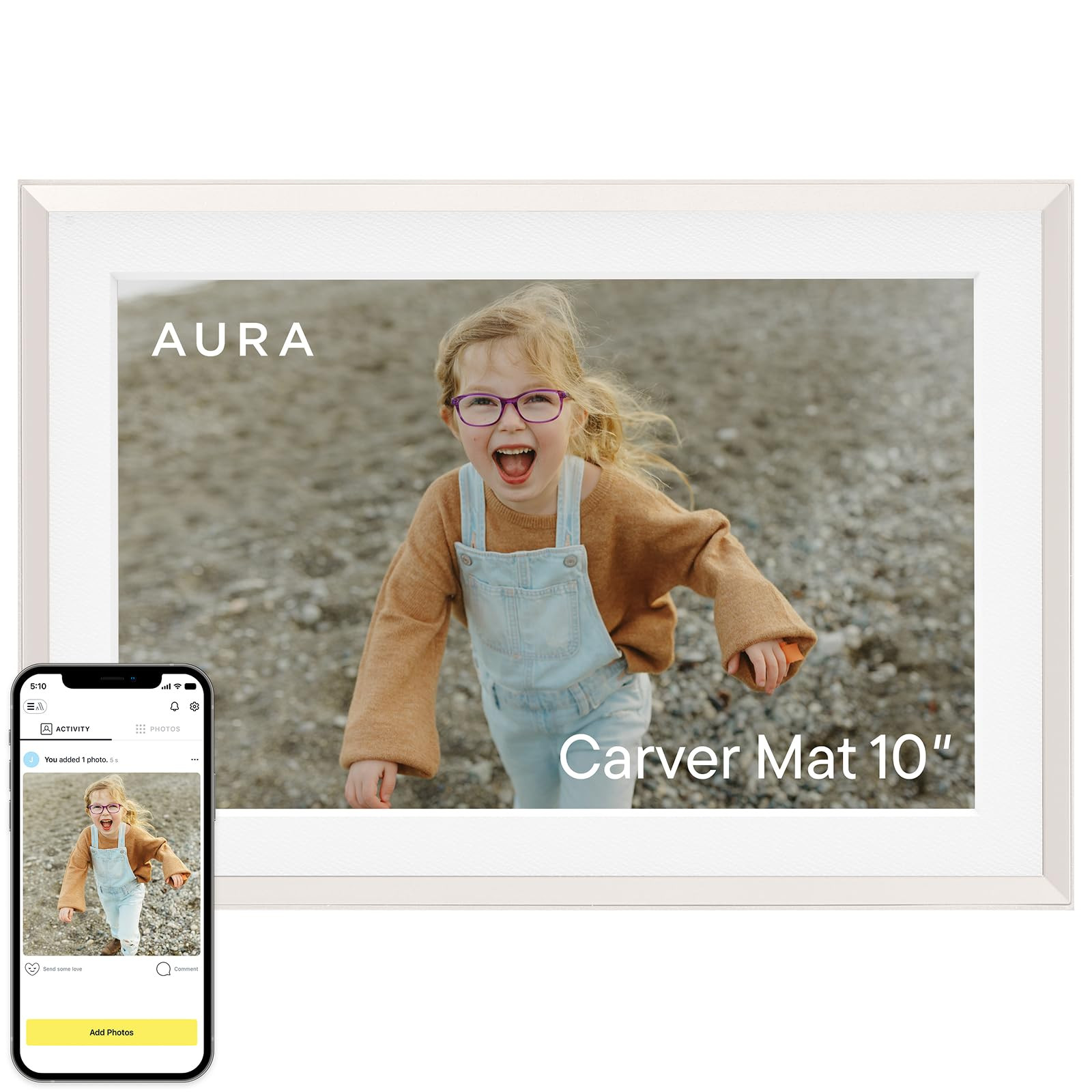 Aura Carver 10.1" WiFi Digital Picture Frame | The Best Digital Frame for Gifting | Text Photos D... | Amazon (US)