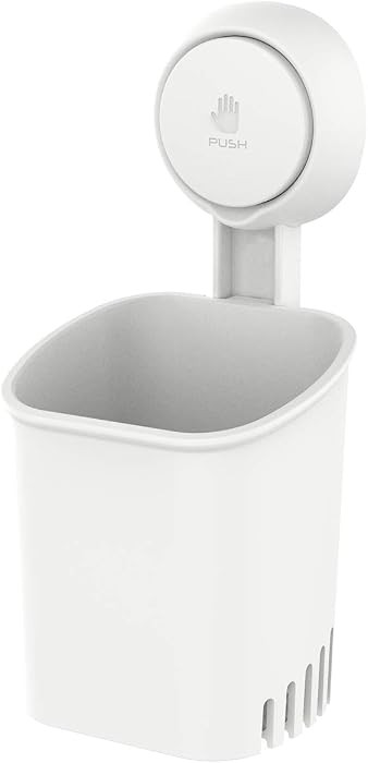 Powerful Suction Cup Toothbrush Holder, Drill-Free Wall Shower Holder for Toothbrush, Toothpaste,... | Amazon (US)