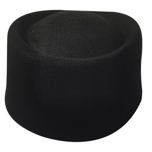 Millinery Top Hat Pillbox Hat Fedoras Hat for Stewardess Air Hostesses Fascinator Base for Travel for Outdoor Gatherings Black | Amazon (US)