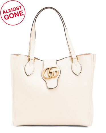 Made In Italy Leather Dahlia Double G Small Tote | TJ Maxx
