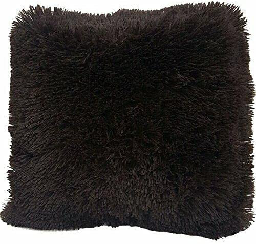 DiamondHome Super Soft Faux Fur Decorative Filled Throw Pillow Cushion (16"X16",Chocolate) | Walmart (US)