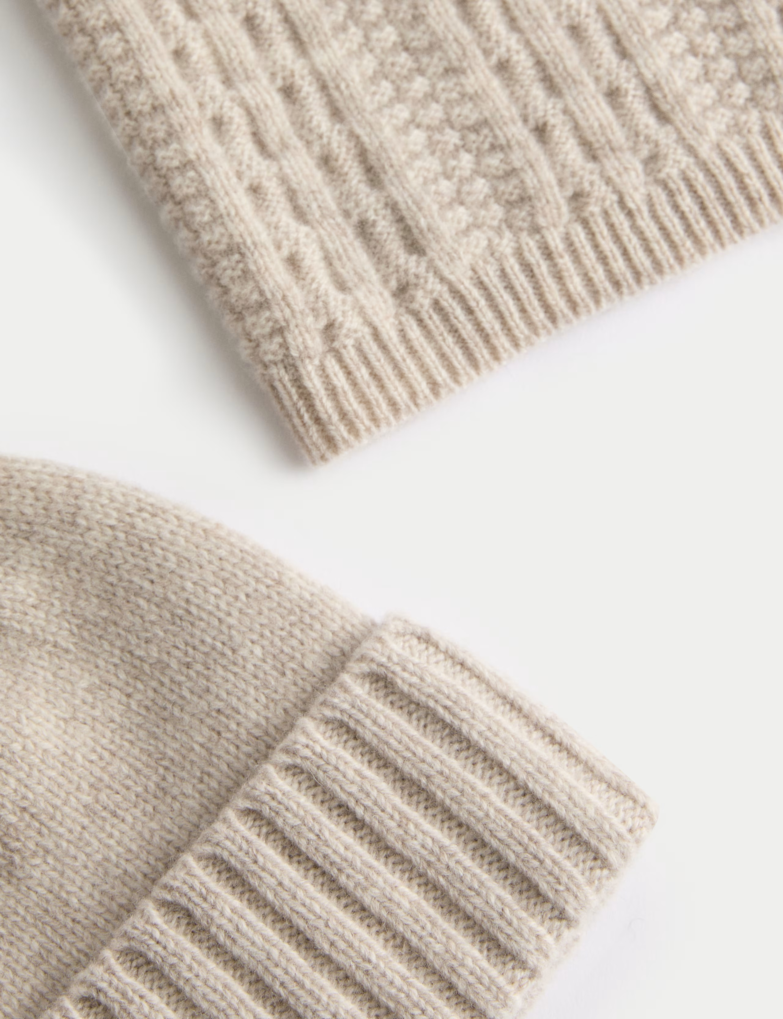 Pure Merino Wool Cable Knit Oversized Scarf & Hat Set | Marks & Spencer (UK)