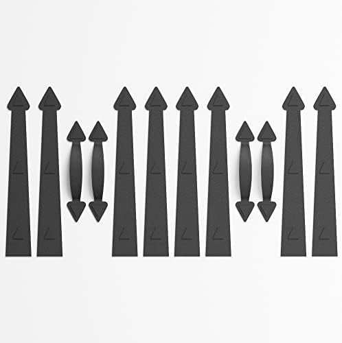 SANKEYTEW Garage Door Magnetic Decorative Hardware Kit, 8 Hinges 4 Handles Door Carriage Accents for | Amazon (US)