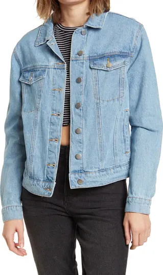 Abound Oversized Sustainable Denim Crop Jacket | Nordstromrack | Nordstrom Rack
