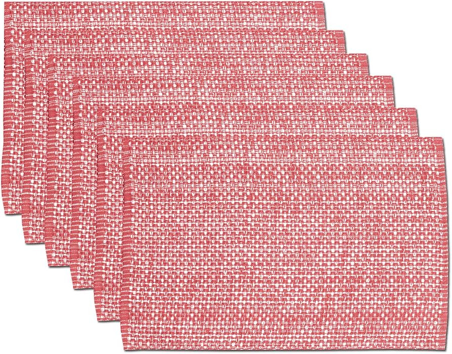Sweet Home Collection 100% Cotton Placemats for Dining Room Rectangle Two Tone Woven Fabric 13" x... | Amazon (US)