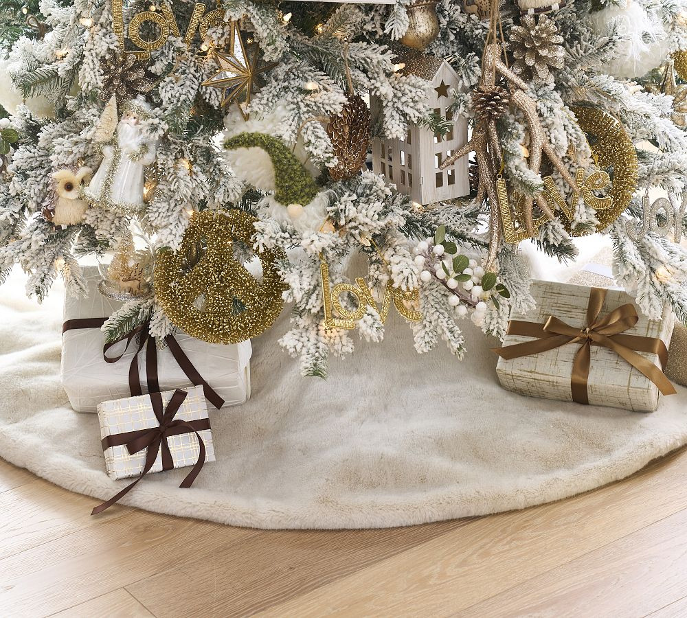 Faux Fur Alpaca Tree Skirt | Pottery Barn (US)