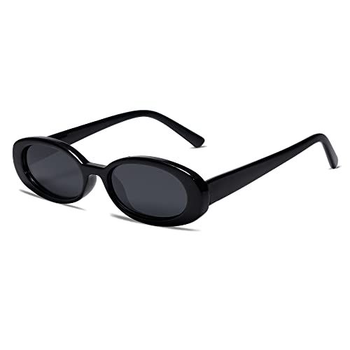 VANLINKER Polarized Retro Oval Sunglasses for Women and Men Small 90s Style VL9580 | Amazon (US)