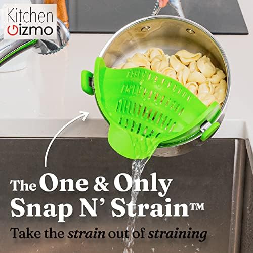 Kitchen Gizmo Snap N Strain Pot Strainer and Pasta Strainer - Adjustable Silicone Clip On Straine... | Amazon (US)