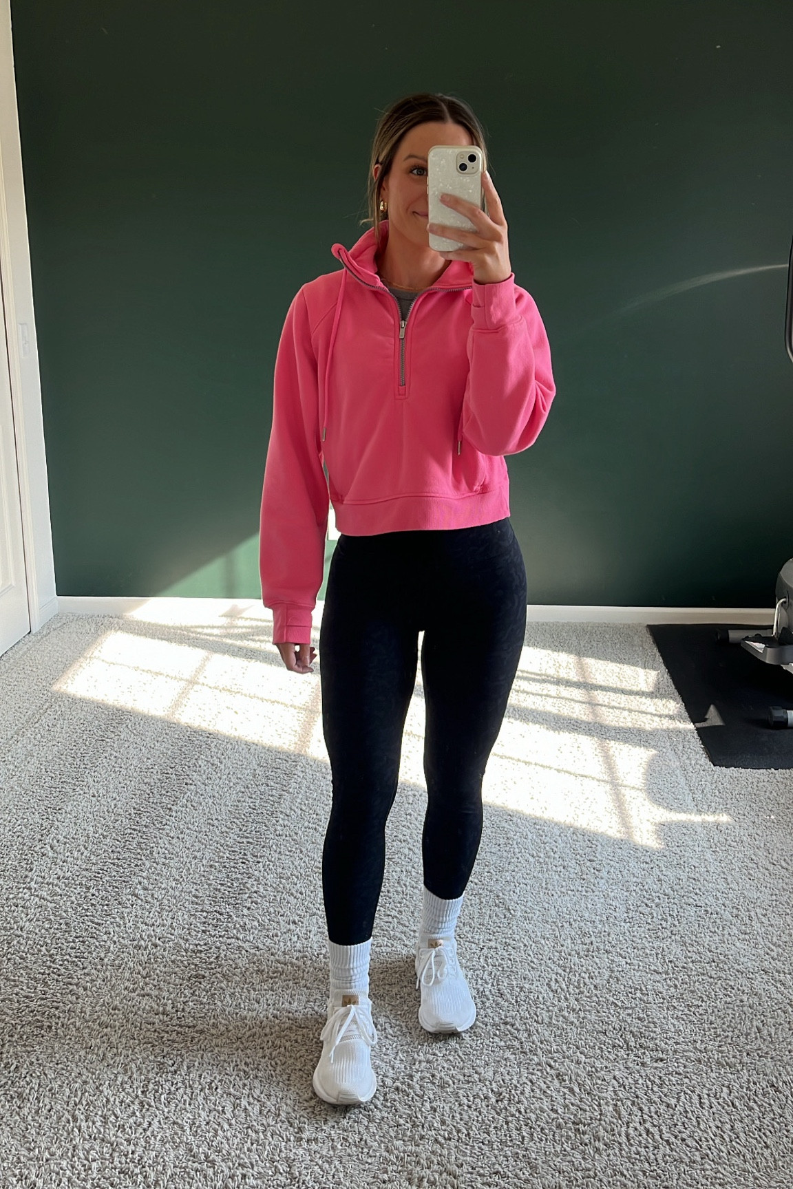 Something about this Target half zip top.. I wear it ALL THE TIME. it’s perfect. 

Wearing a size small in the top and small in the leggings  

#LTKxTarget #LTKsalealert #LTKfindsunder50