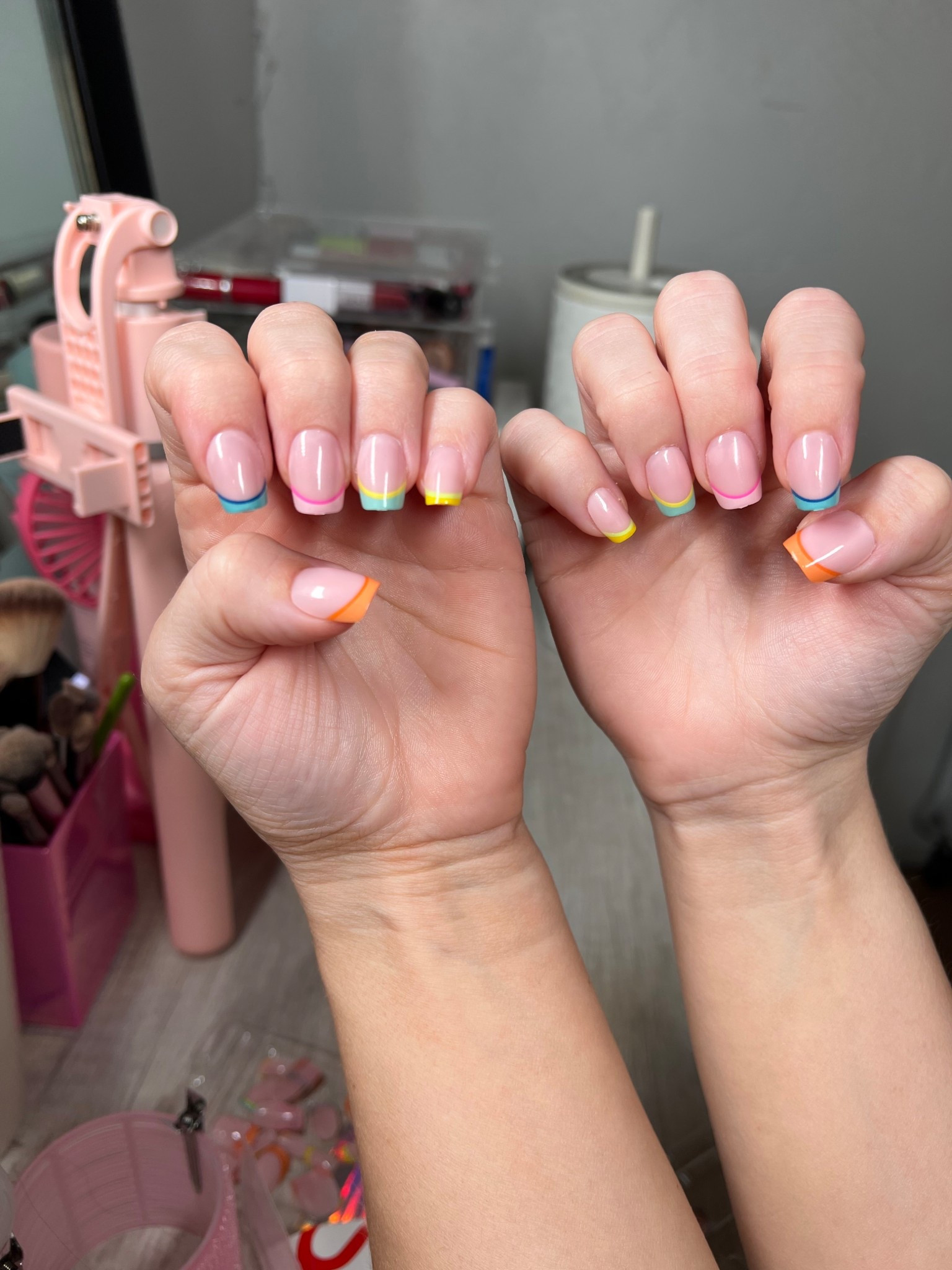 Cute colorful press on nails! 

#LTKBeauty #LTKgrwm