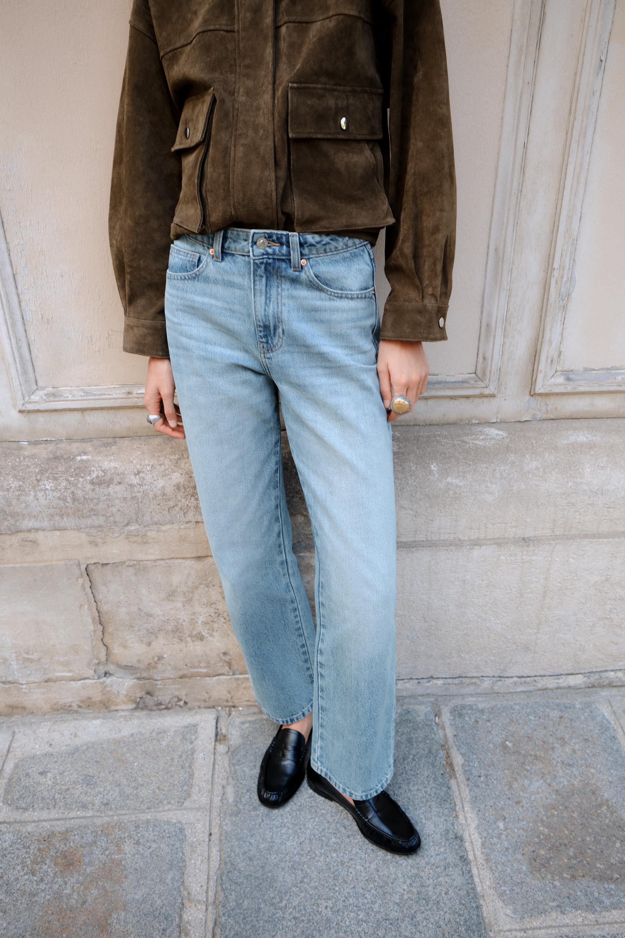 JEANS Z.03 REGULAR FIT HIGH-WAIST LONG LENGTH | Zara UK