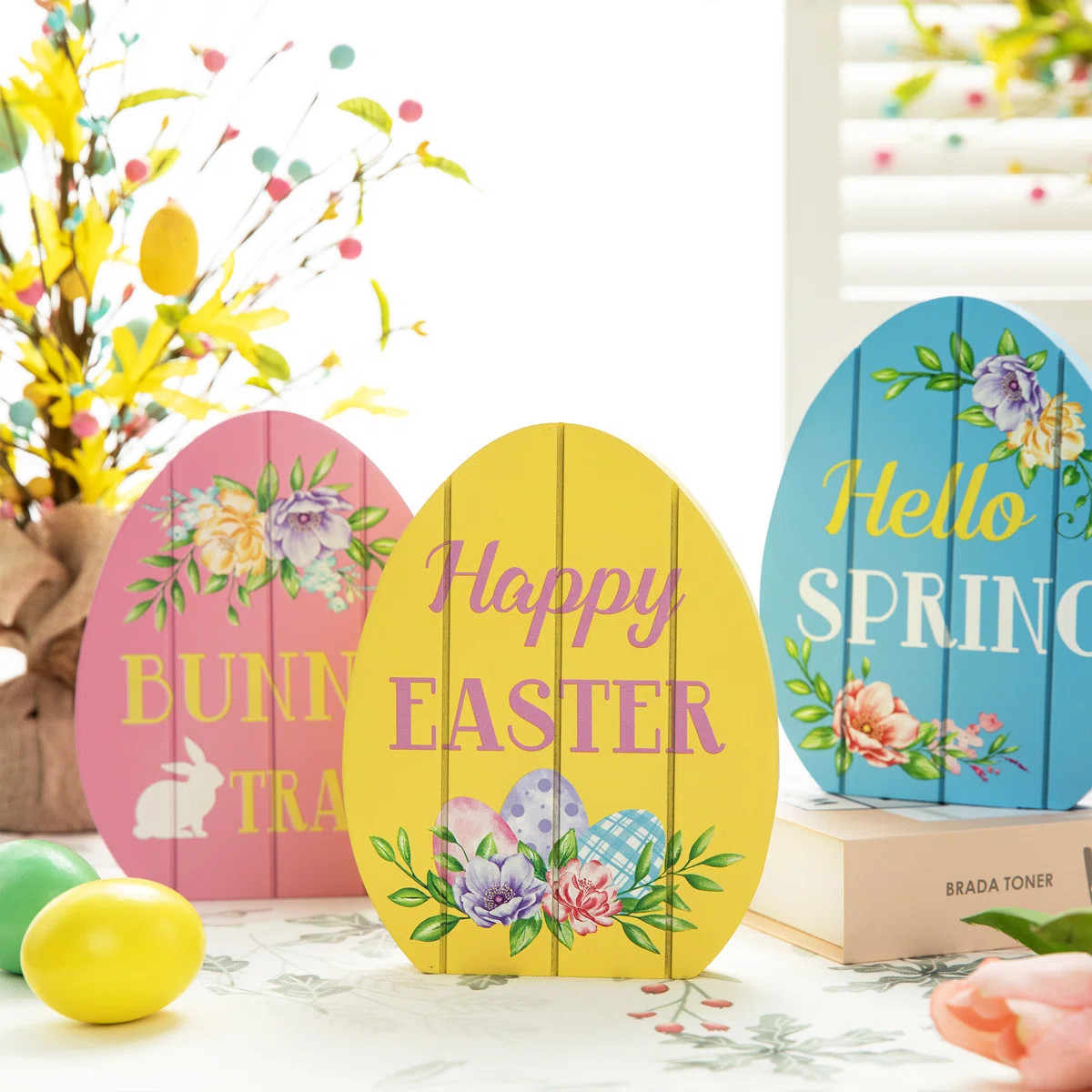 3 Piece Easter Egg Sign Set | Wayfair North America