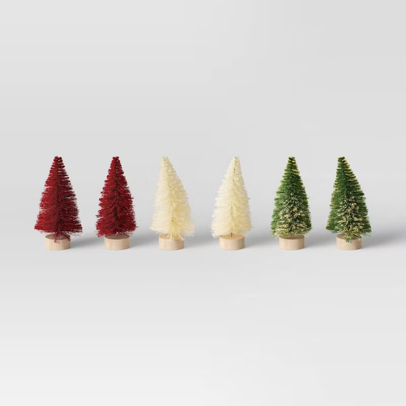 6pk Bottle Brush Trees - Threshold™ | Target