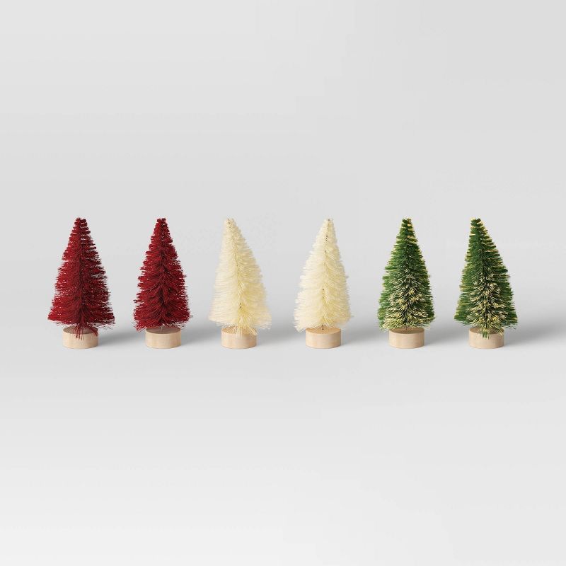 6pk Bottle Brush Trees - Threshold™ | Target