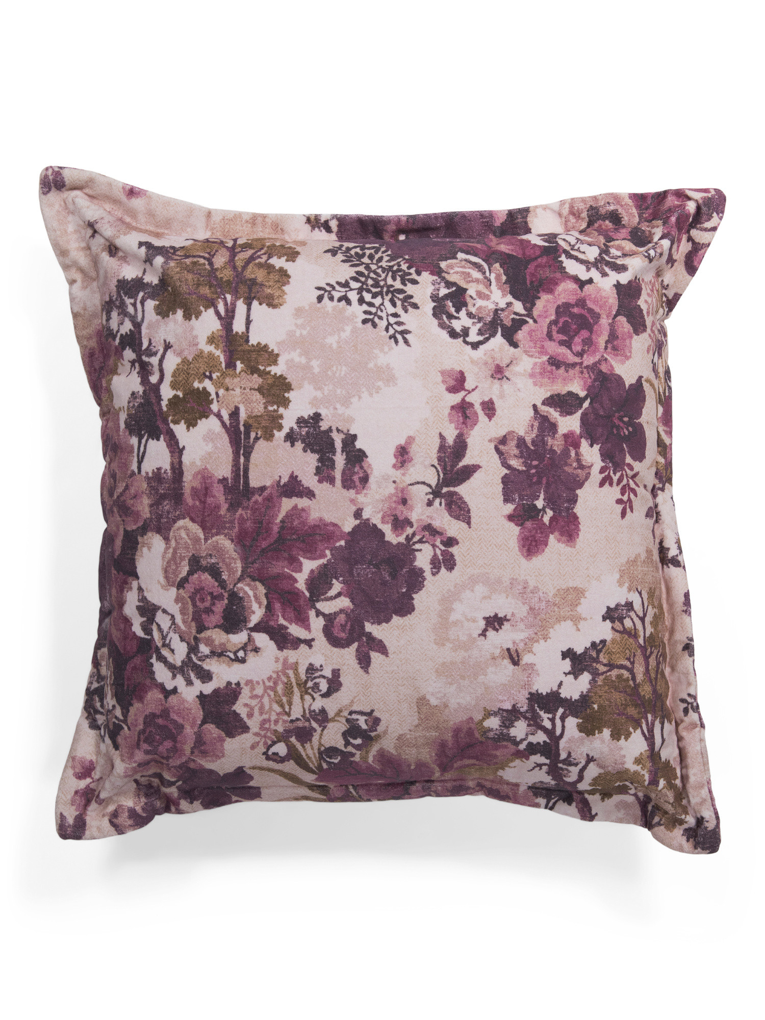 20x20 Dark Blooming Floral Velvet Pillow | TJ Maxx