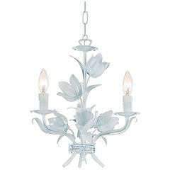 Crystorama Southport 14" Wide Wet White 3-Light Chandelier | Lamps Plus