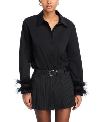 English Factory Feather Pointed Shirt  | Bloomingdale's Women | Bloomingdale's (US)