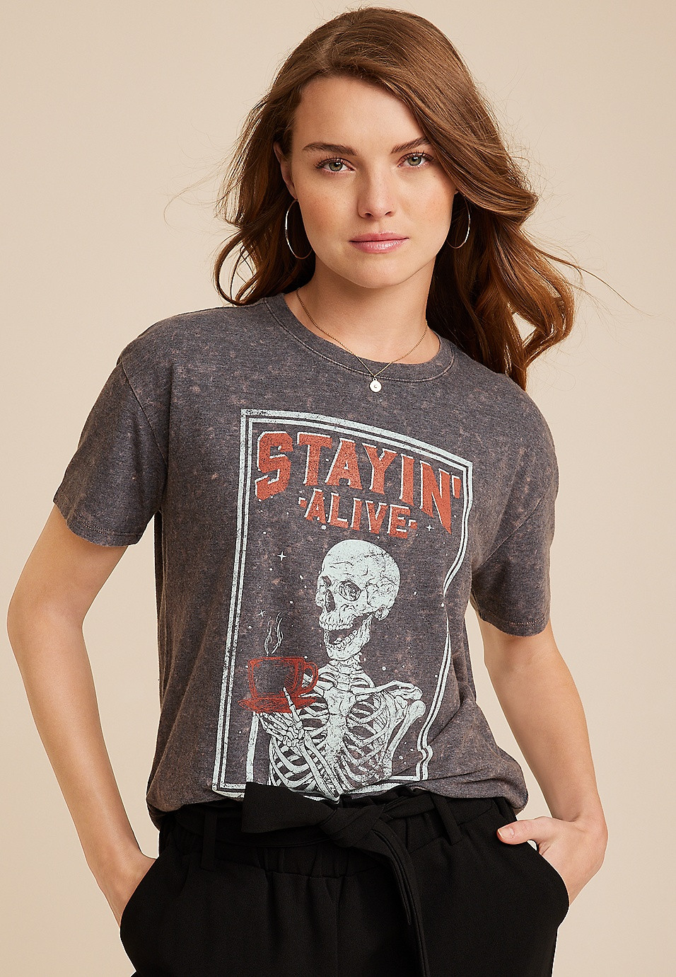 Stayin Alive Halloween Graphic Tee | Maurices
