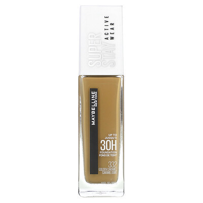 Maybelline, Super Stay, Active Wear Foundation, 332 Golden Caramel, 1 fl oz (30 ml) | iHerb
