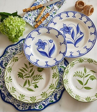 Southern Living Genevieve Collection Green Hand Painted Salad Plate | Dillard's | Dillard's