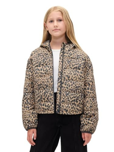 GAP Girls Logo Lightweight Puffer Jacket Leopard L | Amazon (US)