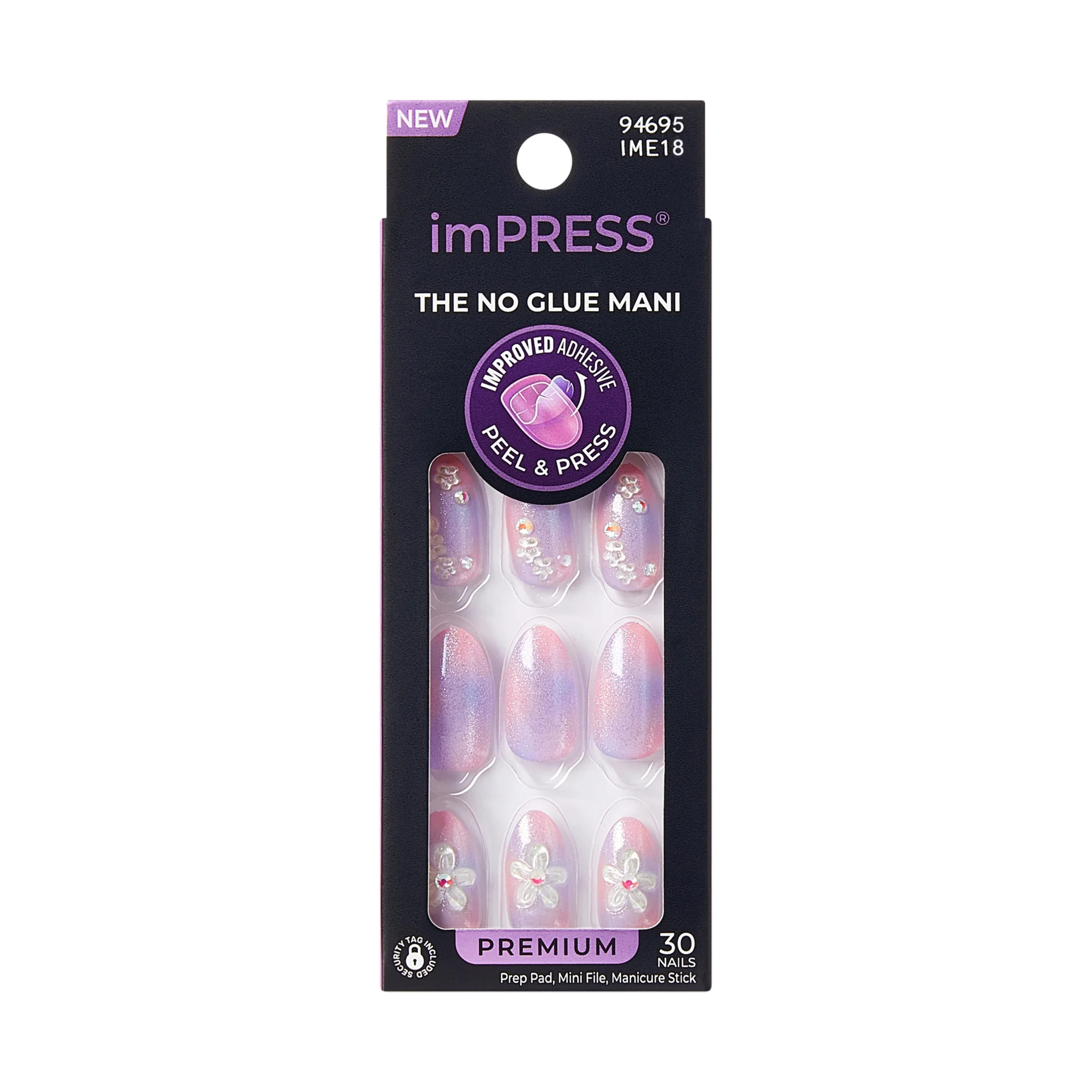 KISS imPRESS Premium Press On Nails, ‘Pick Me First’, color, length shape, 30 Count | Walmart (US)
