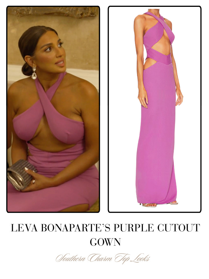 Leva Bonaparte's Purple Cutout Gown 

 