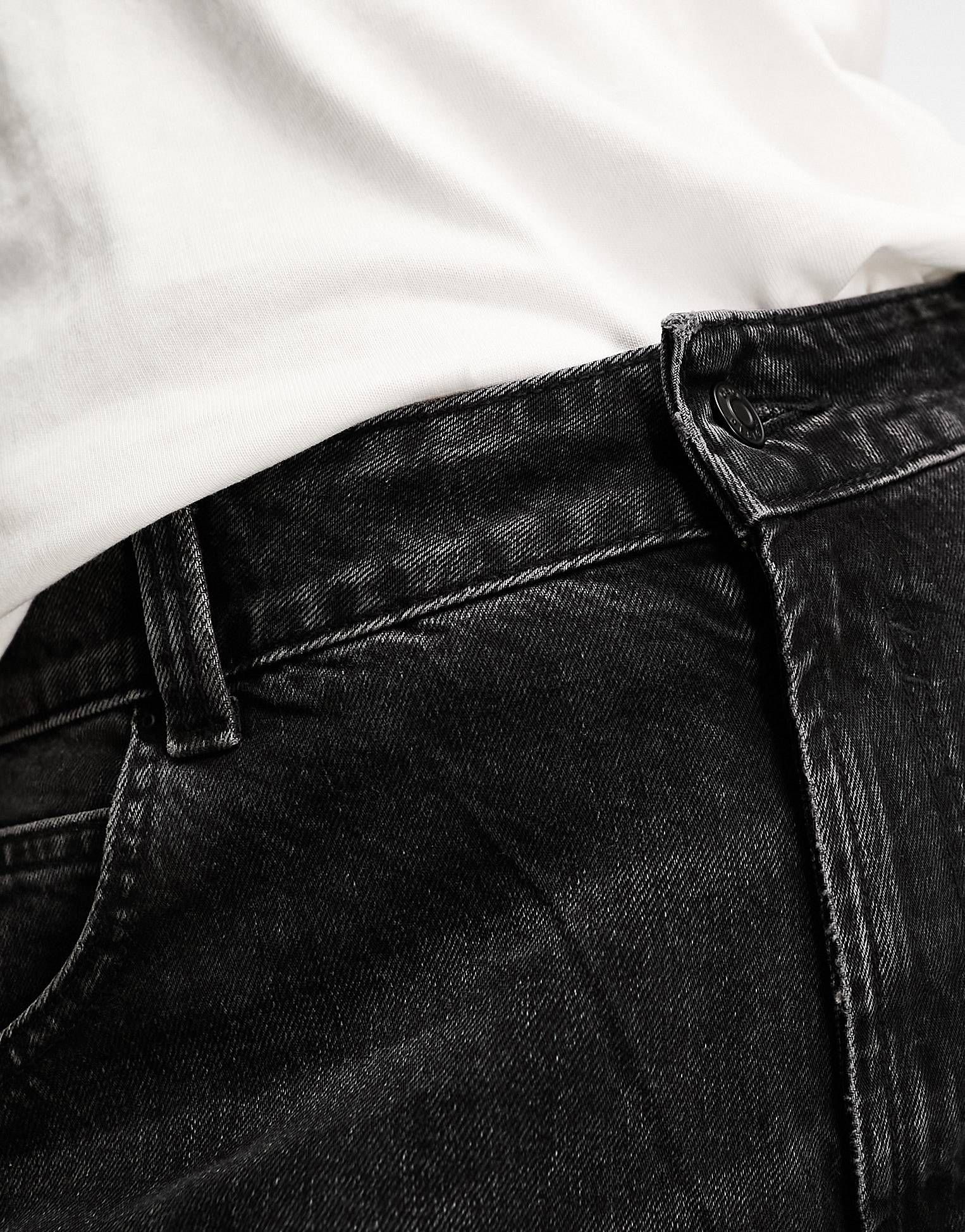 ASOS DESIGN Curve dad jean in washed black | ASOS (Global)
