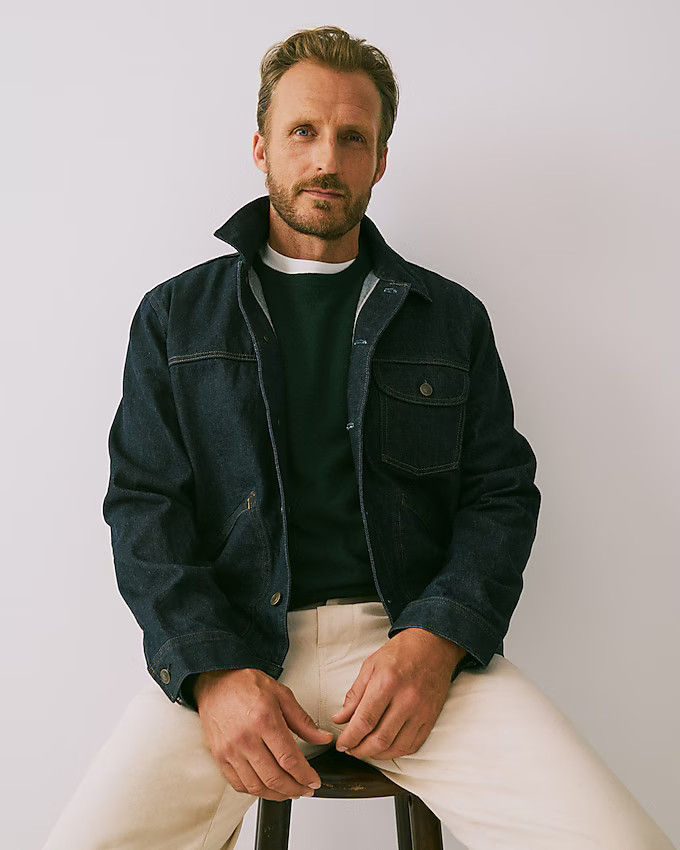 Trucker jacket in selvedge Japanese denim | J. Crew US