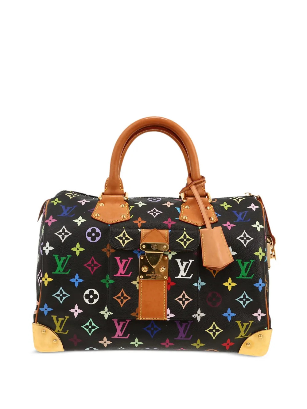Louis Vuitton Pre-Owned x Takashi Murakami Monogram Multicolor Speedy tote bag - Black | Farfetch Global