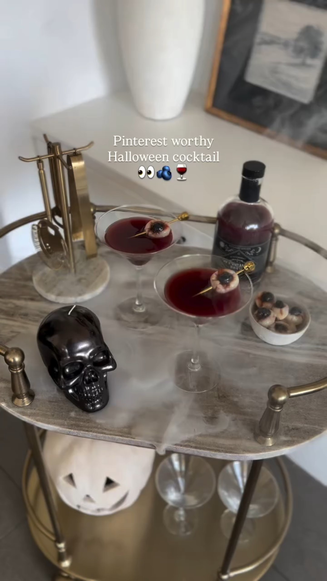 The eyeball skewers turn any Halloween cocktail into a vibe! 🍸This easy drink is just 2 parts Witches Brew and one part of your fave spirit (totally optional)! And then add my creepy-cute eyeball skewer 👀🫐— lychee + a dab of strawberry spread + a blueberry. ✨

Comment SHOP and I’ll send you everything to recreate it! 🖤

#HalloweenCocktails #SpookySeasonVibes #HalloweenHosting #GirlsNightIdeas #PinterestHosting #BudgetFriendlyDecor #CocktailGarnish #SpookyCute #EntertainingMadeEasy #HalloweenOnABudget #DrinkInspo #ThatGirlHosting #PartyVibes