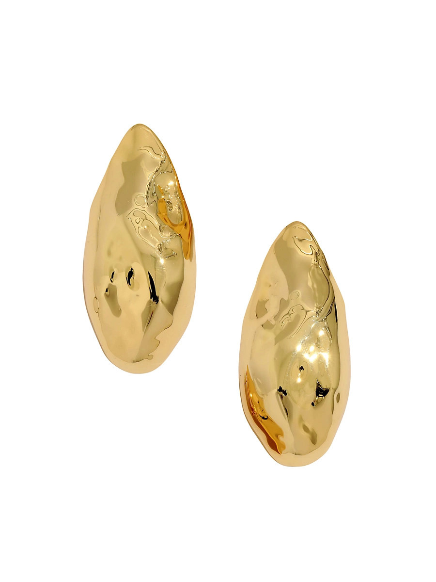 Women's Molten Gold Puffy 14K-Gold-Plated Teardrop Earrings - Gold | Saks Fifth Avenue
