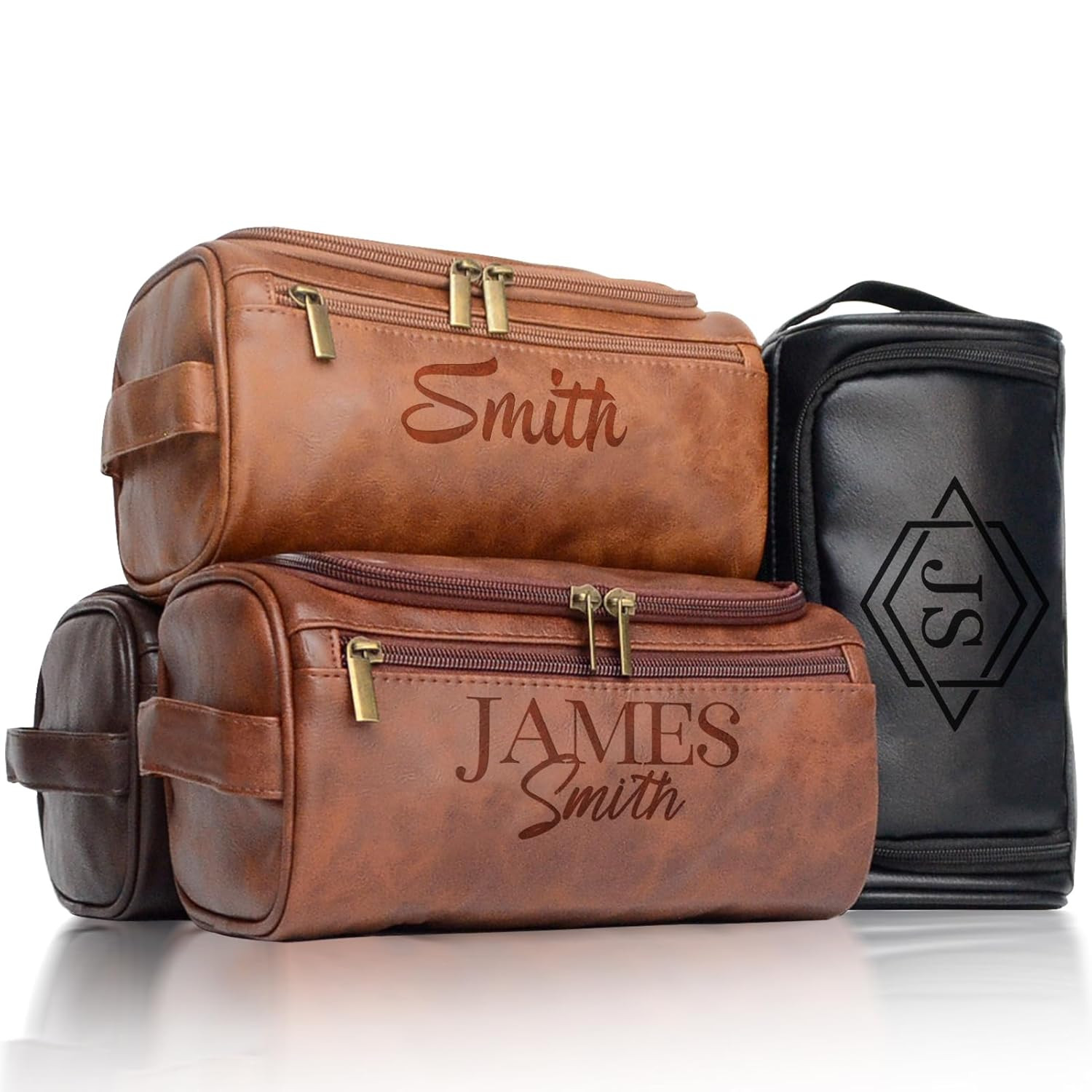 Personalized Toiletry Bag for Men, Engraved Name Initials Toiletry Bag, Customized Monogram Trave... | Amazon (US)