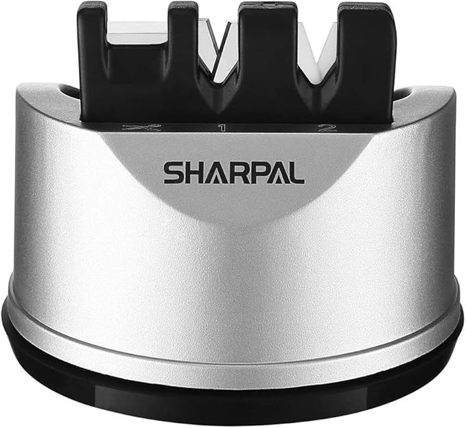 SHARPAL 191H Pocket Kitchen Chef Knife Scissors Sharpener for Straight & Serrated Knives, 3-Stage... | Amazon (US)