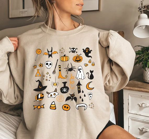 Halloween Shirts for Women Women's Fall Pumpkin Halloween - Etsy | Etsy (US)