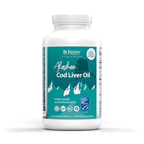 Jigsaw Health Alaskan Cod Liver Oil Softgels, 180 Softgels | Amazon (US)