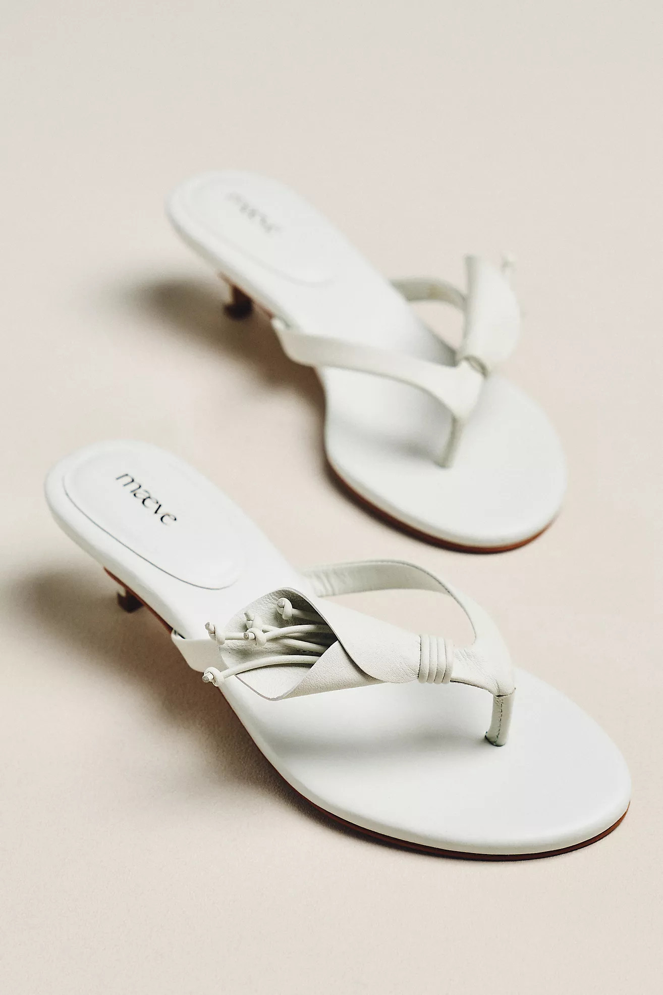 Maeve Flower Kitten Heel Thong Sandals | Anthropologie (US)